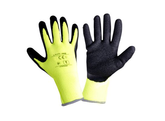 Rękawice ochronne ocieplane LAHTI PRO żółte 8