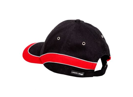 Czapka z daszkiem LAHTI PRO czarno-czerwona