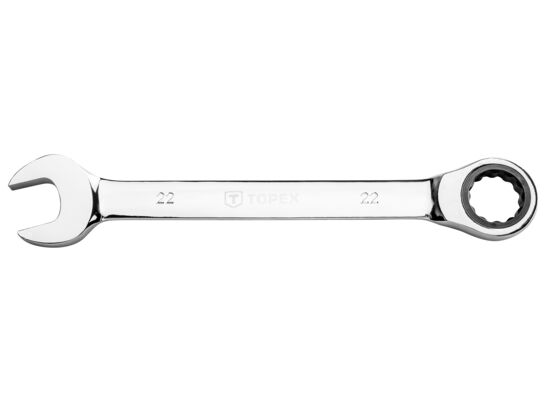 Klucz płasko - oczkowy z grzechotką, 22 mm TOPEX