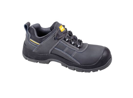Półbuty nubukowe obuwie bezpieczne LAHTI PRO czarno-żółte 45