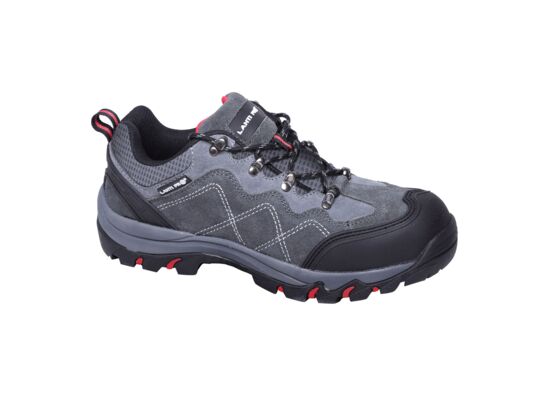 Półbuty obuwie bezpieczne LAHTI PRO zamszowe szaro-czerwone 43