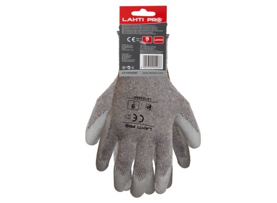 Rękawice ochronne lateks LAHTI PRO szare 7