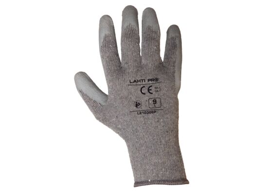 Rękawice ochronne lateks LAHTI PRO szare 8