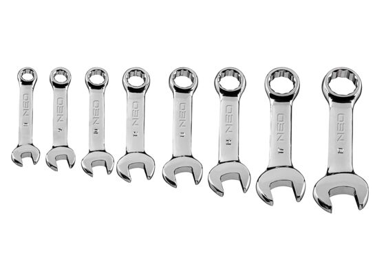 Klucz płasko - oczkowy 8 - 19 mm (krótki), zestaw 8 sztuk NEO