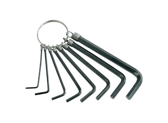 Klucze imbusowe MEGA komplet 8 sztuk, (2,0-10 mm)