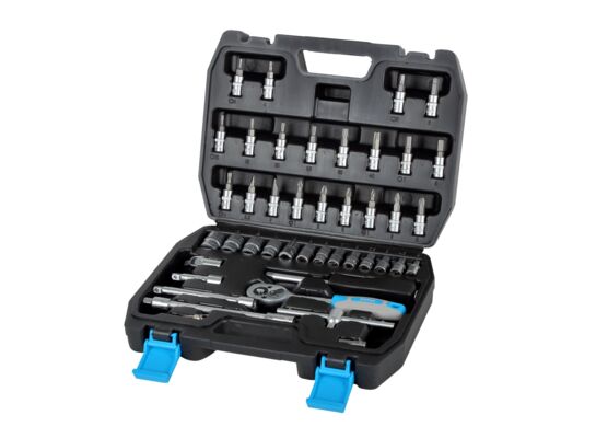 Zestaw MEGA 46 szt nasadek i końcówek 1/4'', (4-14 mm)