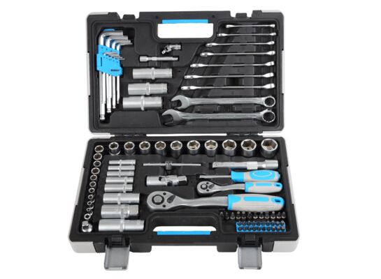 Zestaw MEGA 91 sztuk, nasadki 1/2" 1/4", bity, klucze