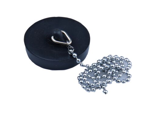 Korek uniwersalny z łańcuszkiem chromowanym L-250 mm