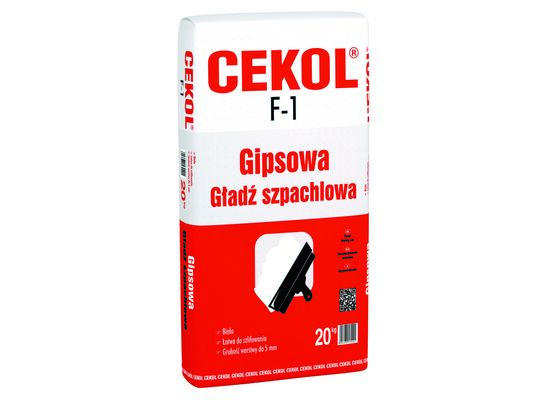 Gipsowa gładź szpachlowa F-1 20 kg CEKOL