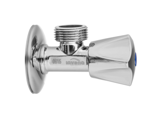Zawór grzybkowy odcinający do baterii, dolnopłuka lub pralki z pokrętłem Ely 1/2" x 1/2" Invena 