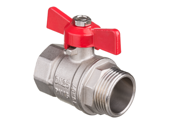 Zawór kulowy z pokrętłem motylkowym 1/2" GW/GZ Invena 