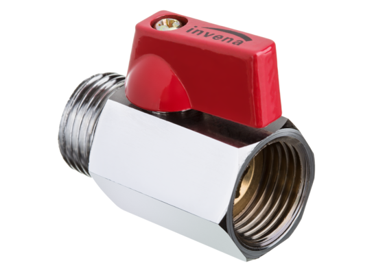 Zawór kulowy MINI o zredukowanym przepływie 1/2" GW/GZ Invena 