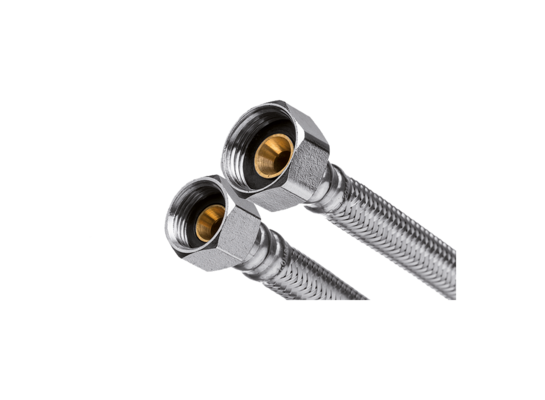 Wężyk w oplocie ze stali nierdzewnej 1/2" x 3/8" 60 cm GW Invena 