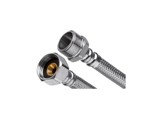 Wężyk w oplocie ze stali nierdzewnej 1/2" 100 cm GW/GZ Invena 