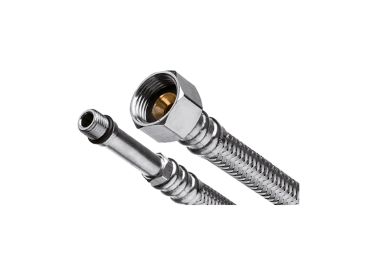 Wężyk w oplocie ze stali nierdzewnej z długą końcówką 3/8" x M10 80 cm GW/GZ Invena