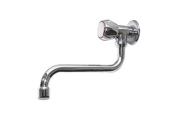 Kran czerpalny ścienny Modena z wylewką typu S 200 mm Invena 