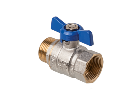 Zawór kulowy typ ciężki z pokrętłem motylkowym 3/4" GW/GZ Invena Prov 