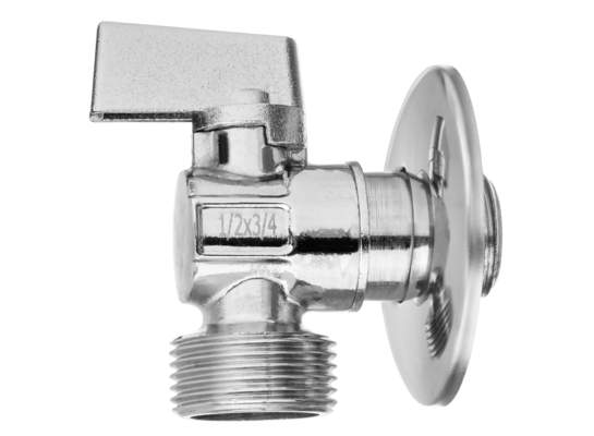 Zawór kulowy odcinający z metalowym pokrętłem do baterii, dolnopłuka lub pralki 1/2" x 1/2" Invena