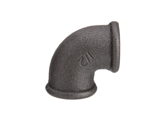 Kolanko czarne nakrętne równoprzelotowe 90 typ A1 1" GW Invena