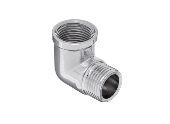 Kolanko nakrętno-wkrętne chromowane 1/2" GW/GZ Invena 