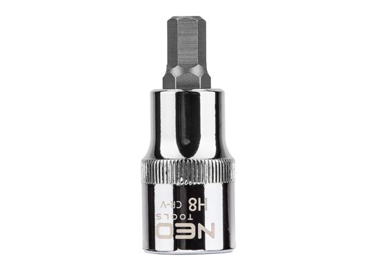 Końcówka sześciokątna na nasadce 1/2", H8 x 55 mm NEO