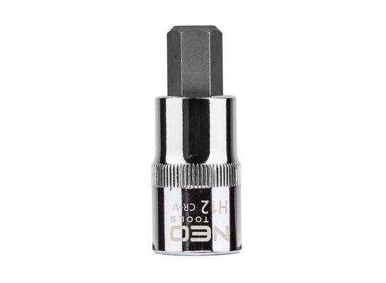 Końcówka sześciokątna na nasadce 1/2", H12 x 55 mm NEO