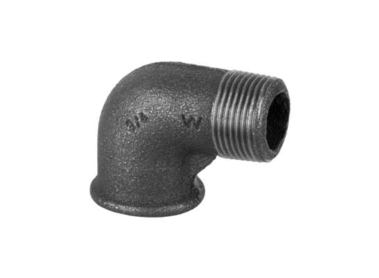 Kolano czarne Atusa nakrętno-wkrętne 92 typ N4 1/2" GW/GZ