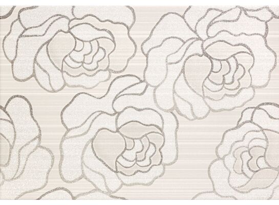 Dekor ścienny Kiribati Flower szara 25 x 36 gat.1 Tubądzin