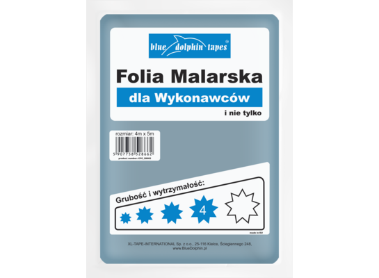 Folia malarska dla wykonawców 4* Blue Dolphin 