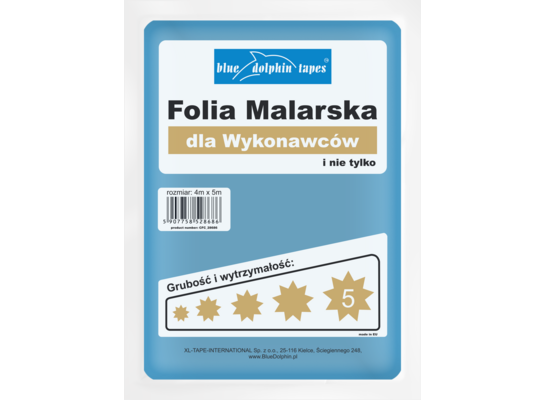 Folia malarska dla wykonawców 5* Blue Dolphin 