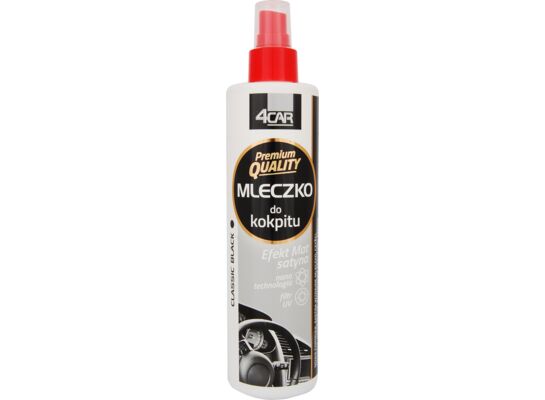Mleczko do kokpitu Classic Black - Połysk 300 ml 4CAR Premium Quality