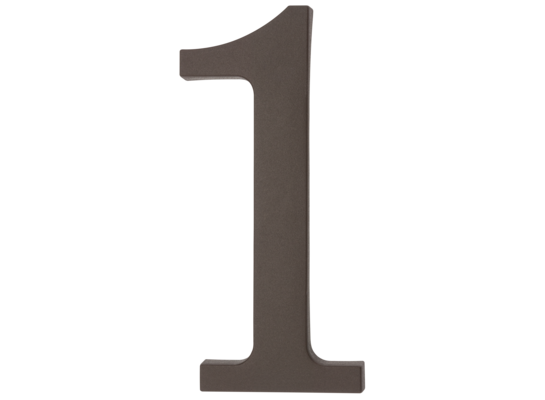 Cyfra plastikowa "1" brązowa 180 mm