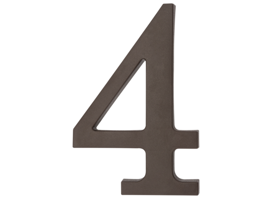 Cyfra plastikowa "4" brązowa 180 mm