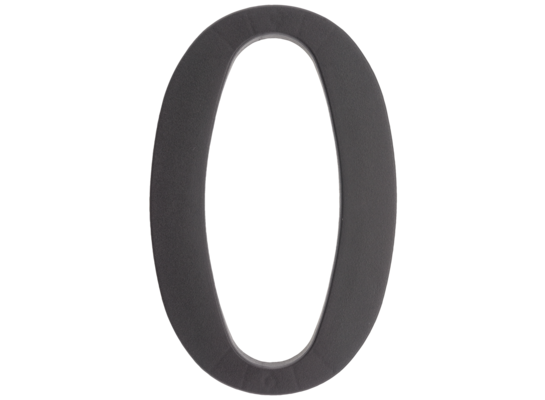 Cyfra plastikowa "0" czarna 180 mm