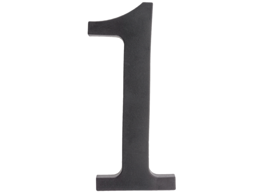 Cyfra plastikowa "1" czarna 180 mm