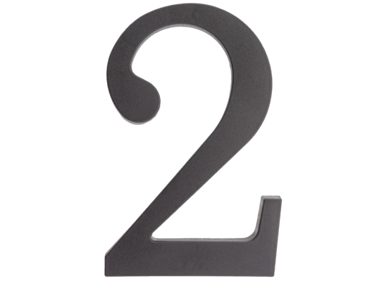 Cyfra plastikowa "2" czarna 180 mm