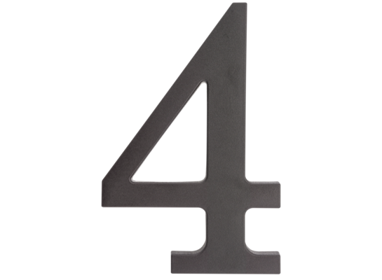 Cyfra plastikowa "4" czarna 180 mm