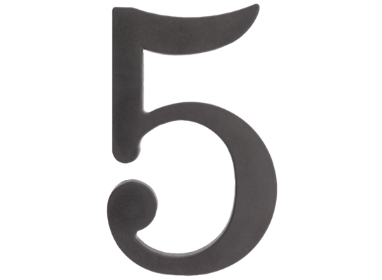 Cyfra plastikowa "5" czarna 180 mm