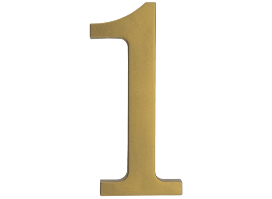 Cyfra plastikowa "1" złota 180 mm
