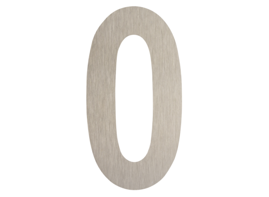 Cyfra "0" samoprzylepna ANO 50 mm inox