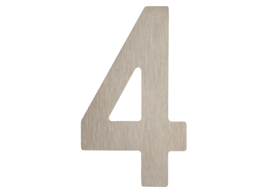Cyfra "4" samoprzylepna ANO 50 mm inox