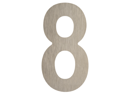 Cyfra "8" samoprzylepna ANO 50 mm inox