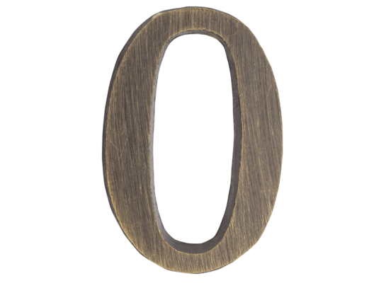 Cyfra "0" samoprzylepna patyna 50 mm