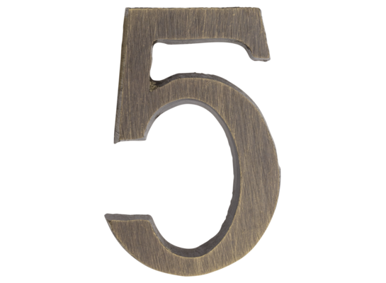 Cyfra "5" samoprzylepna patyna 50 mm