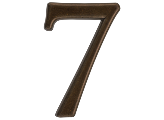 Cyfra "7" ZnAl brąz transparent 50 mm