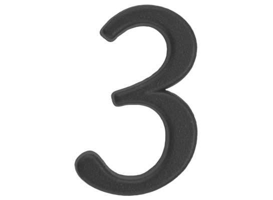 Cyfra "3" ZnAl grafit 50 mm