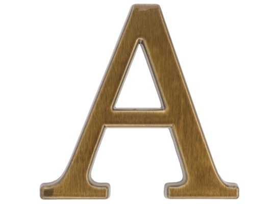 Litera aluminiowa "A" 105 mm brąz transparent