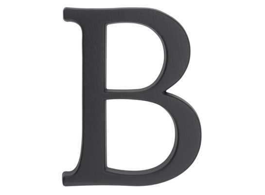 Litera aluminiowa "B" 105 mm grafit