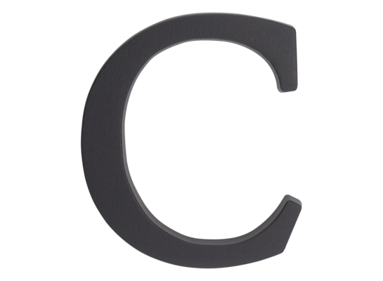 Litera aluminiowa "C" 105 mm grafit
