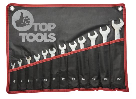 Klucz płasko - oczkowy 6 - 22 mm, zestaw 12 sztuk Top Tools